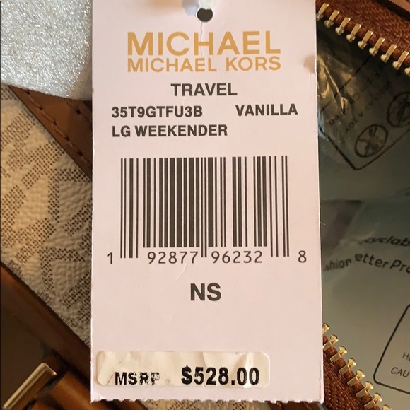 Michael Kors Travel Bag Weekender Vanilla - Picture 9 of 11